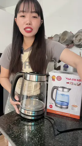 Ấm siêu tốc 1500W , Bình thủy tinh an toàn cho sức khỏe #xuhuong #amsieutoc 
