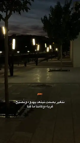 نتغير بصمت، نبتعد بهدوء، ونُصبح غرباء وكأننا ما كنا#اورفا_co72nu 