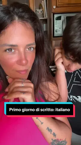 Primo giorno di scritto:ITALIANO Ig:pamela_grecchi @BABBERTAL 