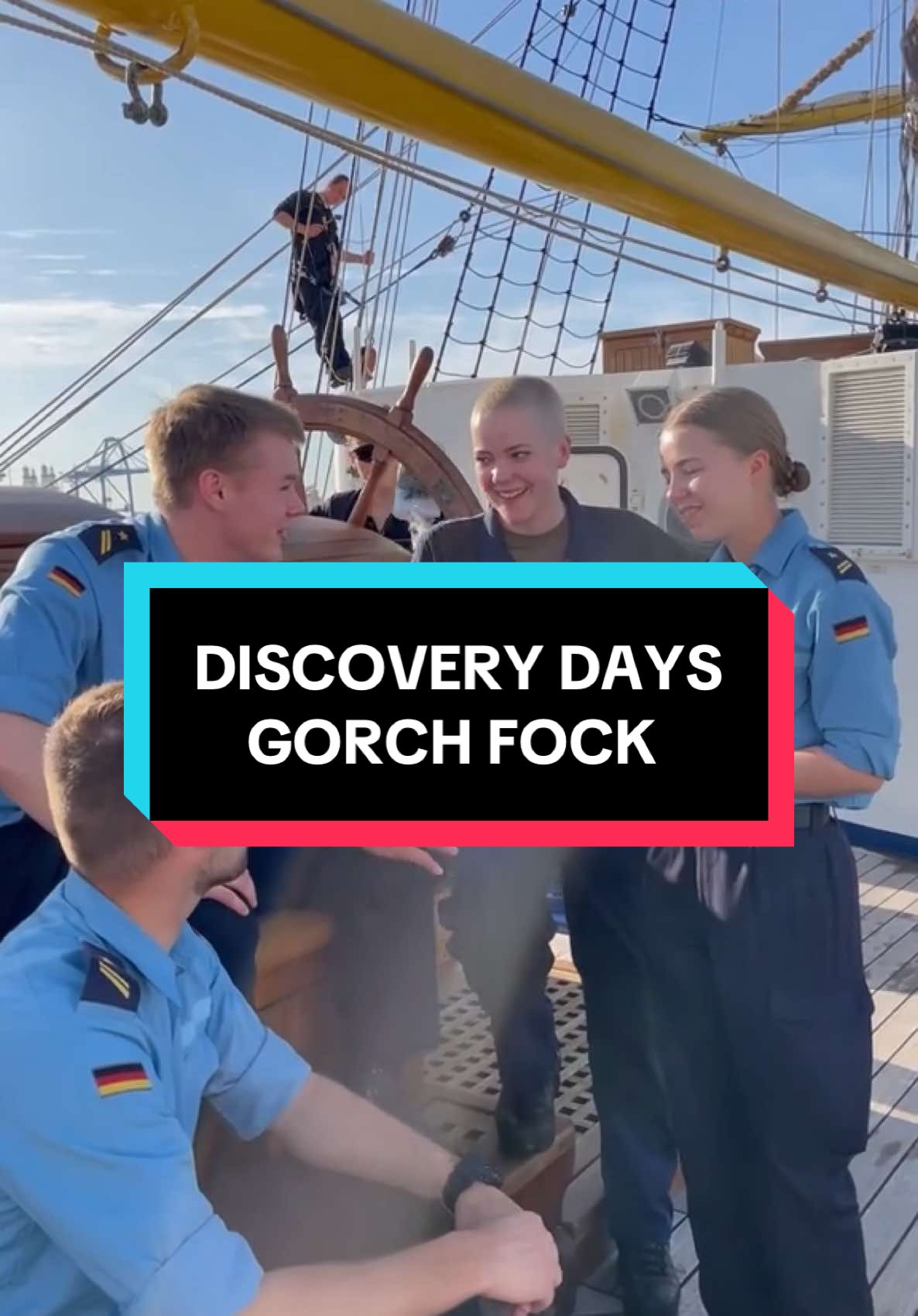 Die Bundeswehr Discovery Days bringen dich für 6 Tage aufs Meer – von Kiel bis Bremerhaven an Bord der legendären GORCH FOCK. #bundeswehr #marine #event #bundeswehrkarriere