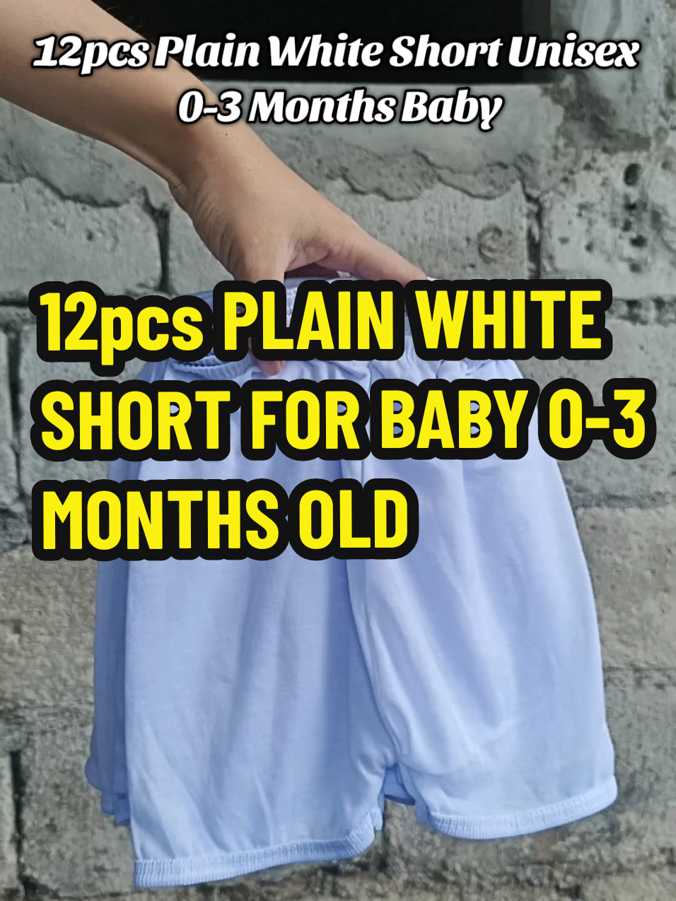 sa mga katulad kong preggy jan ganda ng quality neto mga mima ko check out na‼️ #plainwhiteshortforbaby #whiteshort #whiteshortforbaby #forbaby #shortforbaby 