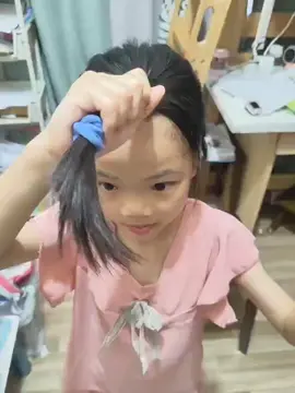 跟网上学习剪头发之后……
