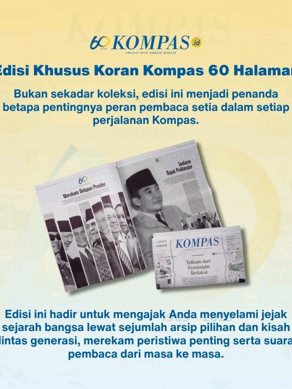 Kapan kamu baca koran? Saatnya kita baca koran edisi khusus 60 tahun Harian Kompas  #koran #media #berita #peristiwa 
