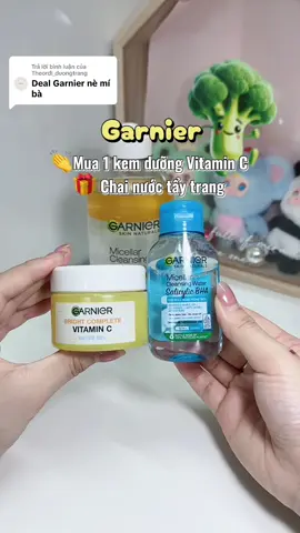 Trả lời @Theordi_duongtrang Nhà Garnier đang có deal Kem dưỡng Water Gel Vitamin C 🎁 Nước tẩy trang nè mí bà🥰 deal hời mà hết nhanh lắm nên mí bà nhanh tay nhenn👏 #garnier #nuoctaytrang #nuoctaytranggarnier #kemduonggarnier #watergel #kemduongtrangda #duongtrang #lamdep #skincare #theordiduongtrang #xh #fyp #viral 