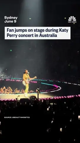 A fan stormed the stage during a Katy Perry concert in #Sydney, #Australia.