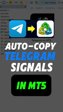 Auto-copy Telegram Signals to MT5 in 5 steps 💡 📝 : Tired of manual trades? Here’s how to auto-copy Telegram signals directly into MetaTrader 5 using a utility from the Market. Just a few clicks — and your trades follow the signal 🚀 #mt5 #telegramsignals #autotrading #forexautomation #mql5 #tradingtips #xauusd #telegramcopier #telegrambot 