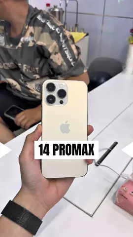 iPhone 14 ProMax 128Gb Gold Likenew sim vật lý chỉ một cây duy nhất #t2store #thucudoimoi #tragop #iphone14promax 