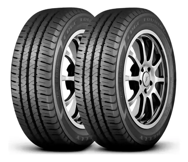 O que você precisa saber sobre este produto. - Quantidade de pneus: 2 - Tipo de serviço: P - É run flat: Não - Índice de velocidade: T - Índice de carga: 82 - Tamanho e aro: 175/7OR13 - Carga máxima: 475 kg - Velocidade máxima: 190 km/h - Eficiência de combustivel: F - Eficiência de aderência sobre piso molhado: E - Design da banda de rodagem simétrico - Com redução de ruído. Descrição Kit 2 Pneus 175/70R13 Goodyear Kelly Edge Touring 2 82T Aro 13 DURABILIDADE Um pneu de longa vida útil, o 175/70 R13 Kelly Edge Touring 2 conta com uma banda de rodagem mais larga e com blocos dispostos de maneira especial. Por conta disso, há menor resistência na hora do rolamento e uma maior área de contato com a superfície também. SEGURANÇA Extremamente eficiente e seguro, conta com diversas características que fazem deste um pneu confiável e seguro. Os ombros rígidos garantem maior resistência, mas também menor deformação na hora de fazer curvas e outras manobras bruscas que forçam o pneu. Por conta disso, consegue manter estabilidade, tração e aderência mesmo em situações mais extremas e pontuais. ECONOMIA Um rolamento suave torna a experiência de dirigir com o 175/70 R13 Kelly Edge Touring 2 muito mais agradável, mas mais importante do que isso, garante também economia e um consumo energético mais eficiente para o veículo como um todo. Combinando as características deste pneu, é possível dirigir mais, por mais tempo, gastando menos. Aviso legal - Não inclui roda. #melhormarketplace  #pneu #carro 