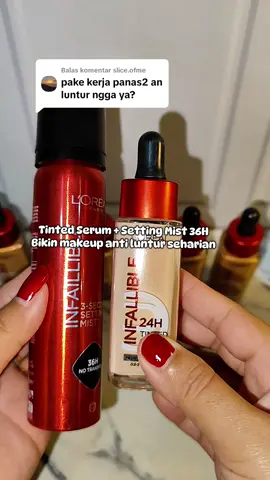Membalas @slice.ofme Hay kak supaya makeup anti badai seharian bisa pakai setting Mist 36H setelah pakai Tinted Serum yaa, biar makeup anti geser dan anti luntur seharian🙏🤗 #SerumFoundation #Skintint #2in1SerumFoundation #TintedSerumLoreal @L’Oreal Paris Makeup & Hair 