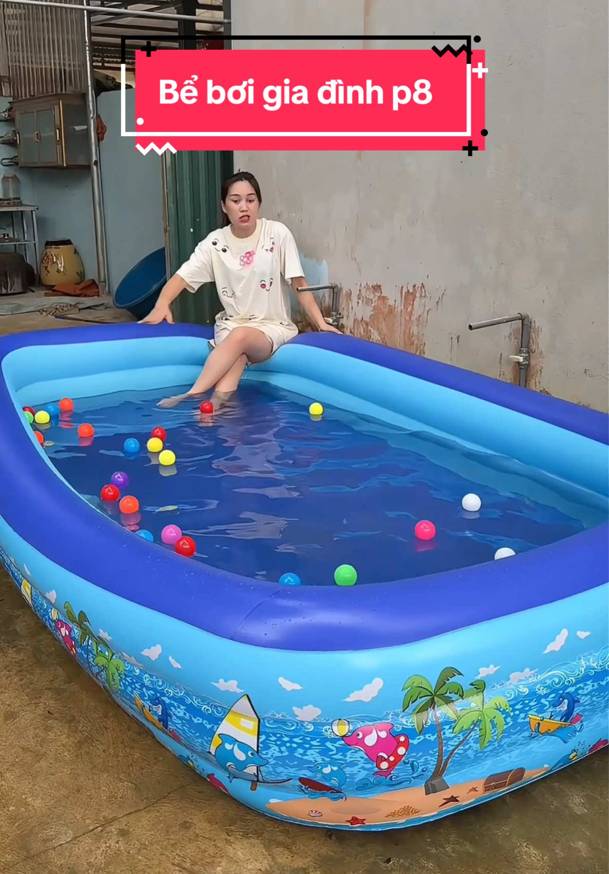 Bể bơi gia đình dành cho trẻ em ngày hè #xuhuong #hangmen96 #beboichotre #beboigiadinh 