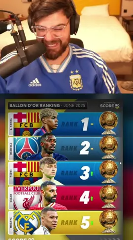 ¿TOP 5 BALON DE ORO? 🤔 #parati #lamineyamal #fyp #balondor #championsleague #davooxeneize #lacobra #fcbarcelona #dembele #neymar #realmadrid #cristianoronaldo #barcelona #psg #inter #djmario #kingsleague #france #humor #doue