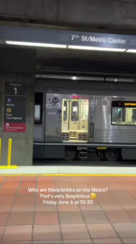 Bricks on the metro? That’s suspicious. Friday June 6, at 10:30. @Metro 