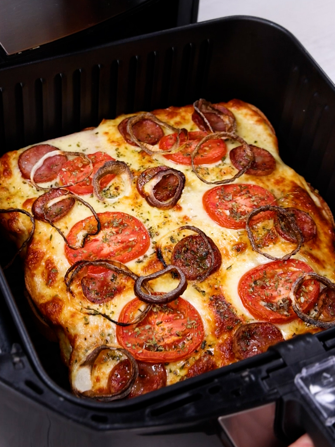 É muito melhor que pizza, aprenda a preparar um lanche delicioso na air fryer #receita #receitas #pizzacaseira #pizza