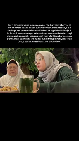 walaupun kadang ada capeknya tapi punya waktu lebih banyak lagi sama ibu adalah hal yang selalu aku minta sama Allah 🤍
