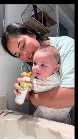 Don’t mind us it was 7am but nothing phases this boy😂 #nasalsalineflush #babycongestion #fyp 