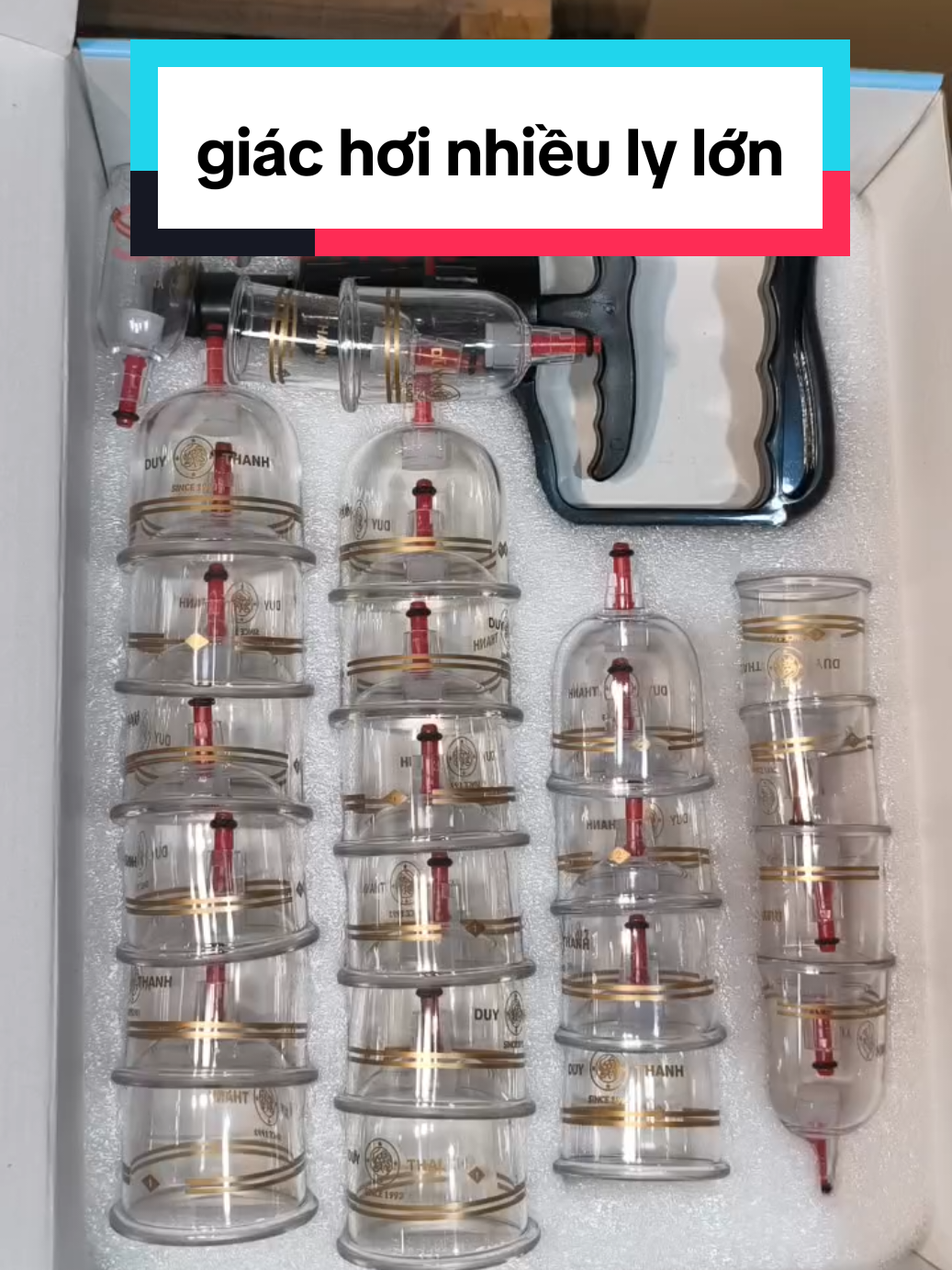 Đây là bộ giác hơi có nhiều ly và nhiều ly lớn với tổng cộng 24 ly của hãng Duy Thành #sptshop #giachoi 