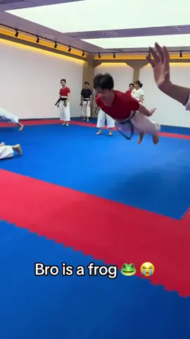 Bro’s strength is actually nuts 🔥🔥 (via dxf029) #jump #karate #frog #strength 