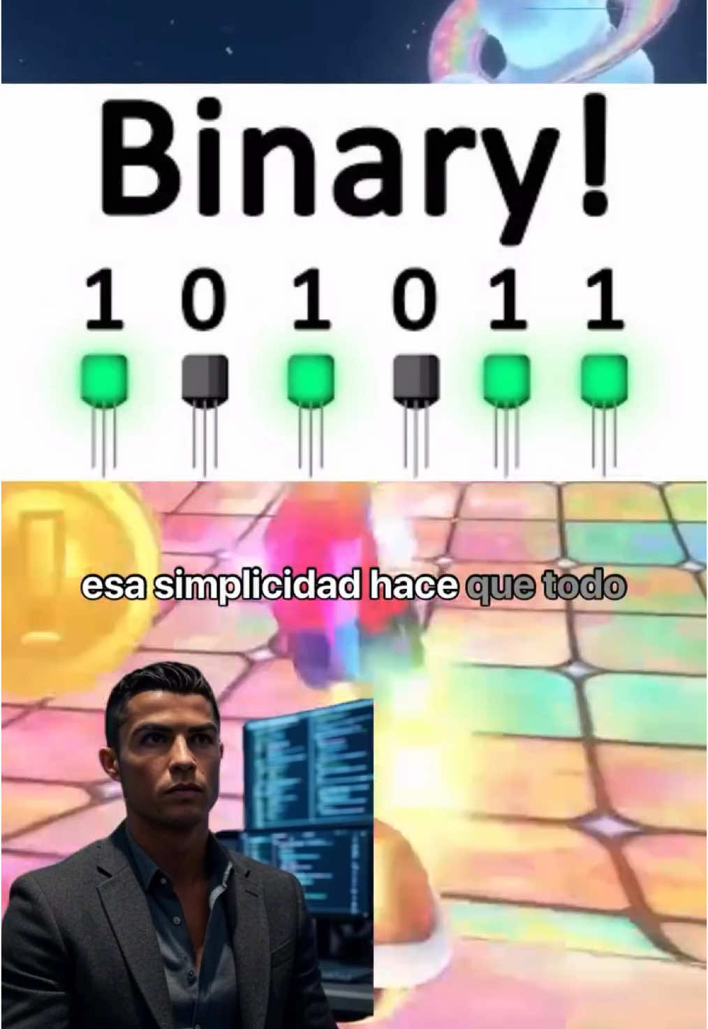Cristiano te explica el código binario en Informática #informatica #fullstack #hardware #programacion #electronica #Tech #infoapuntes 