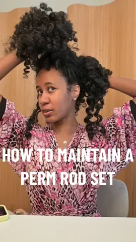 Replying to @eliyah johnson the key to maintaining a perm rod set is putting your hair up into a pineapple