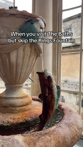 Taste the waters in style ✨ Make sure to stop for a sip in the Pump Room from the beautiful fountain - while gazing at the Kings Bath. The fountain is free to sip from - enter via the Stall Street entrance (opposite Primark). Did you know this fountain existed? #museumtok #historytok #RomanBaths #RomanEmpire #visitbath #theromanbaths #ancientrome #destination #PlacesToVisit #bath #bathuk 