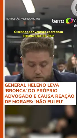 O ex-ministro do Gabinete de Segurança Institucional (GSI), Augusto Heleno, levou uma bronca de seu advogado, Matheus Milanez, durante seu interrogatório no Supremo Tribunal Federal (STF), nesta terça-feira (10). 