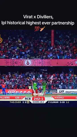 AB deviler x virat Kohli ipl batting highest partnership in ipl history #viratkholi #alien #mr360 #for #ipl #foruyou #cricket #king 