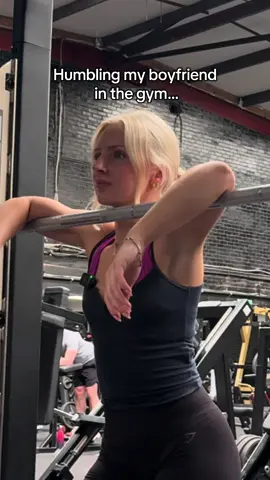 Remind Fen not to underestimate me again LOL🙄🤣 @fensfit  #GymTok #gymcouple #gympartner #gymfail 