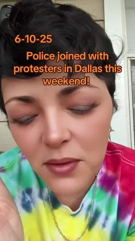 Police in Dallas join in with the protesters. #fyp #news 