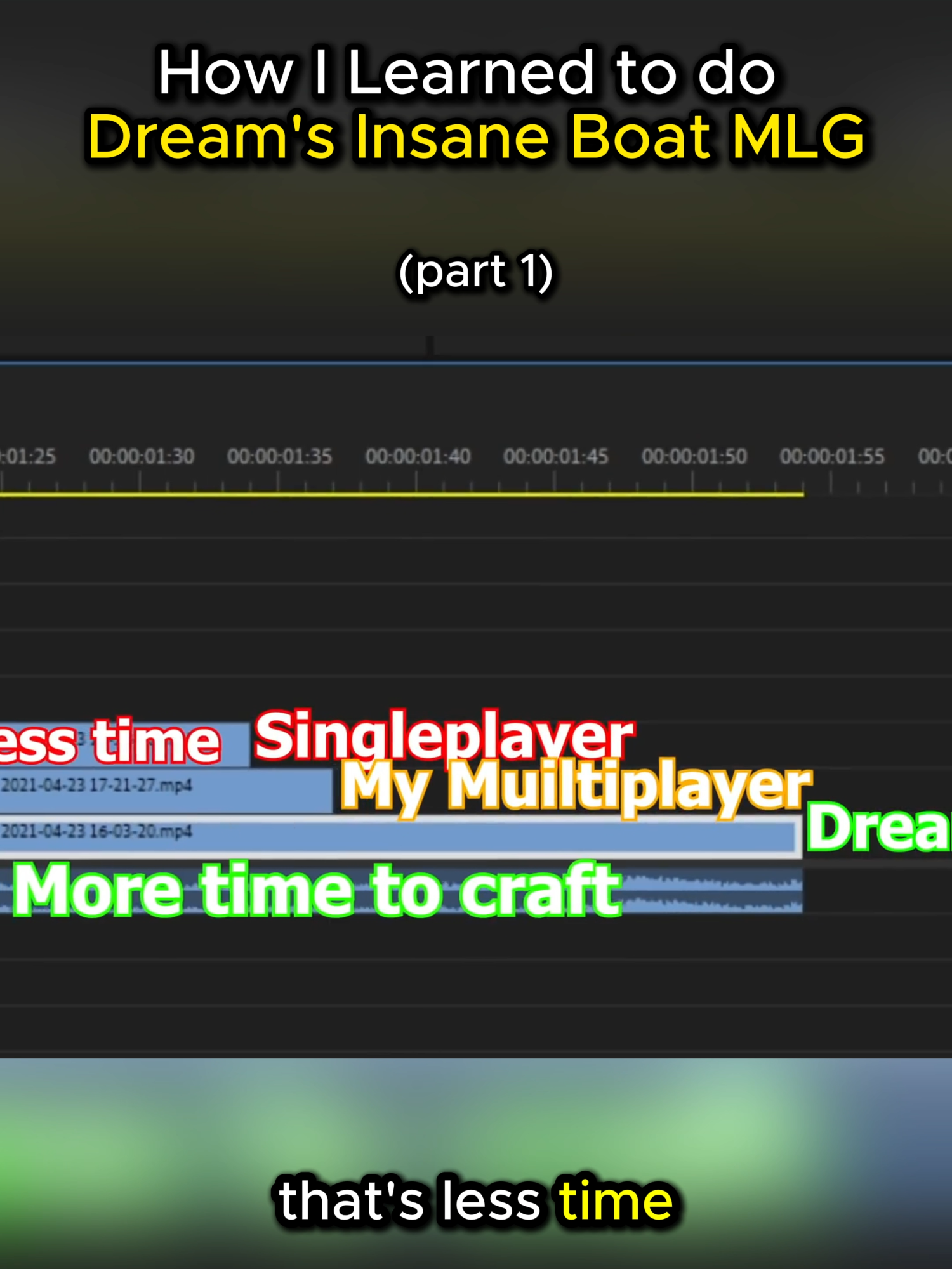 Famous Minecraft YouTuber; Dream did a insane boat MLG. Today Rekrap showcase how he was able to recreate and learn how he was able to do Dream's Insane Boat MLG.  💀🤫 (part 1) YT: rekrap2