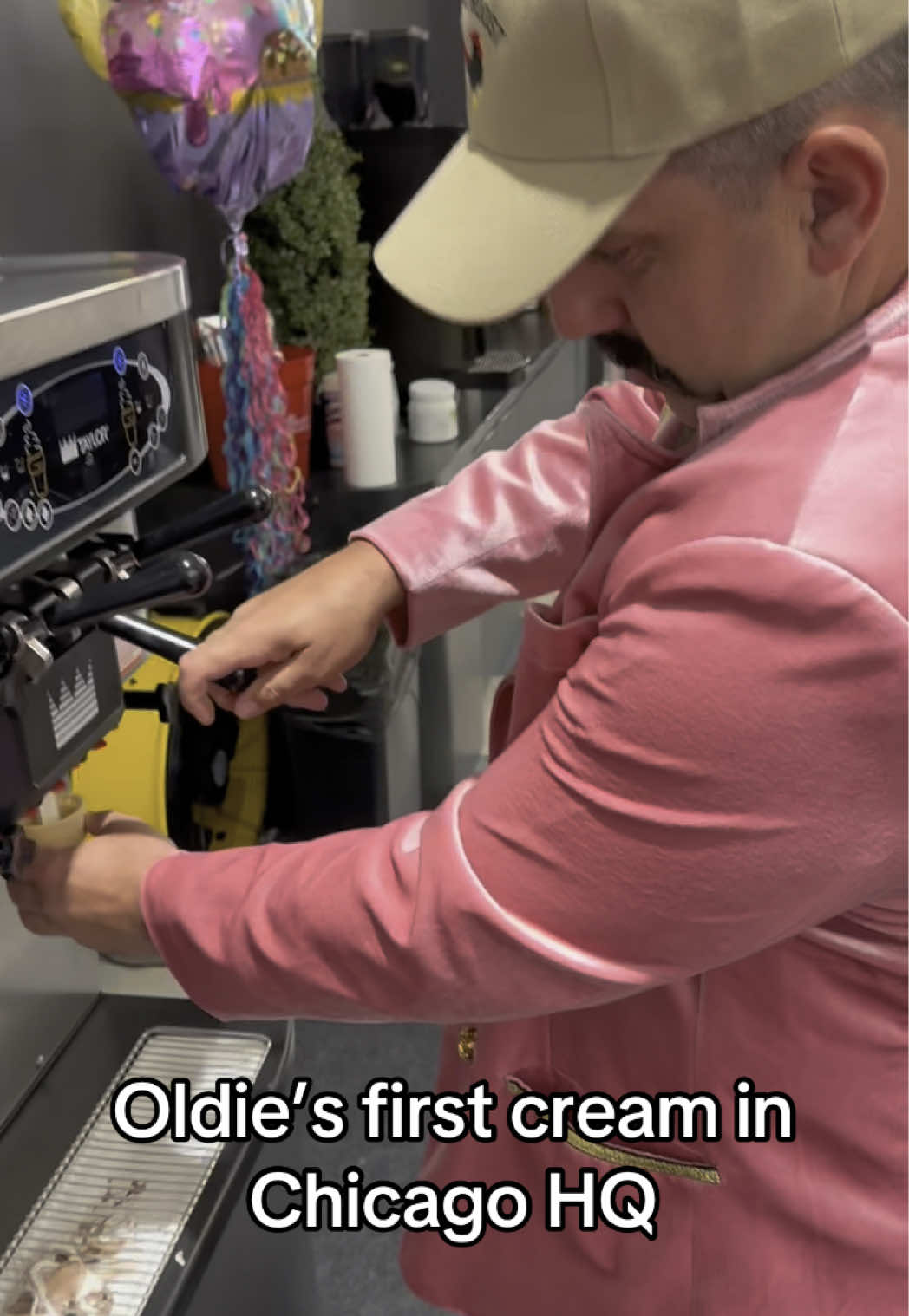 Oldie can’t believe he gets to eat ice cream everyday at the office. @VivaLaFood 