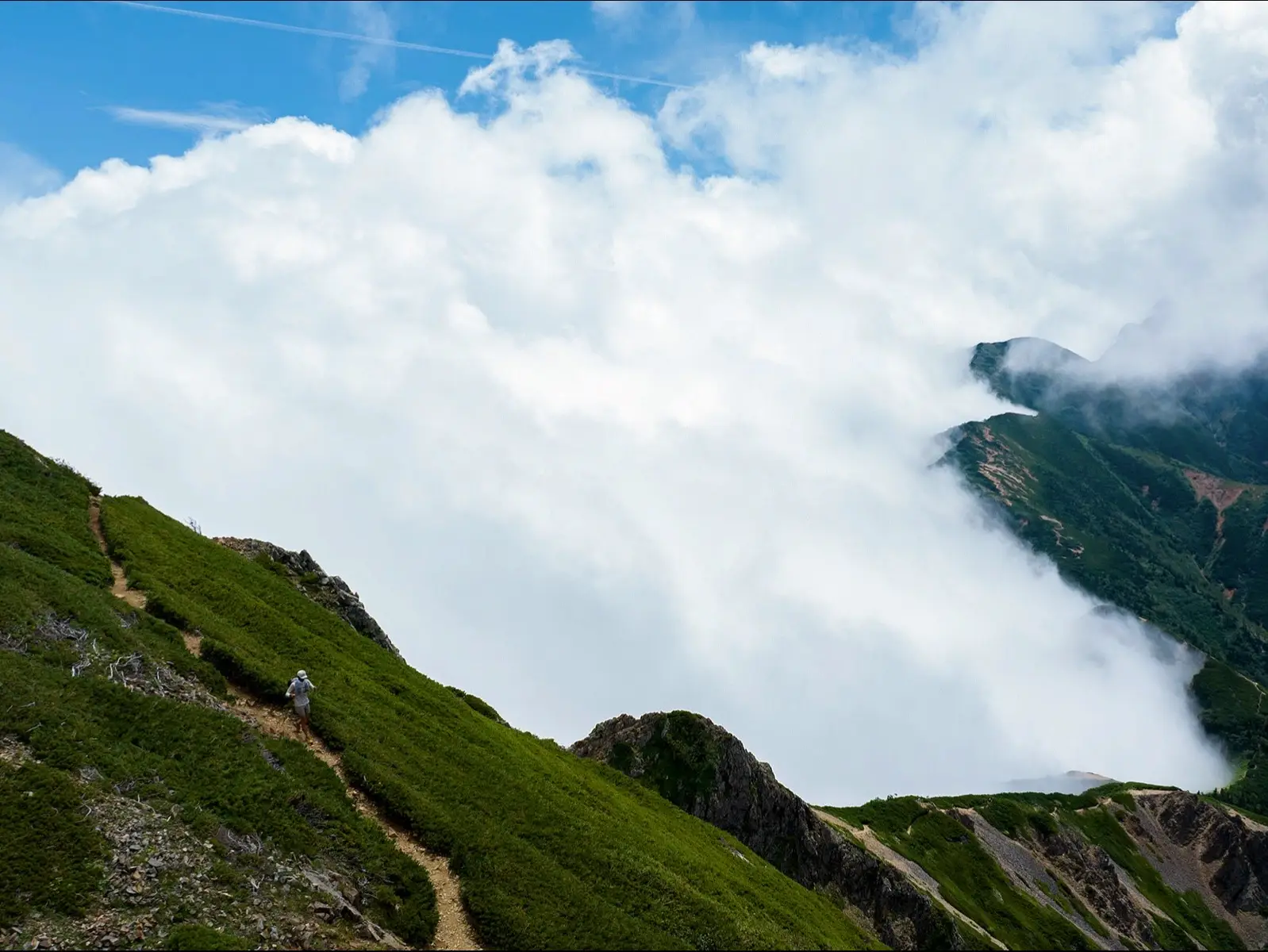 Where would you end up if you went into your backyard, looked out as far as your eye could see, and then ran there?  For Taishi Kimura, it was the  Sea of Japan. In the summer of 2024, he set out to follow the spine of the Japanese Alps from Kamikochi to Oyashirazu: 87 miles and 49,000 vertical feet.  Photos: Sho Fujimaki 