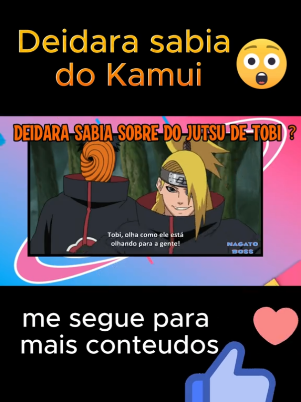 fato interessante sobre Tobi e Deidara #naruto 