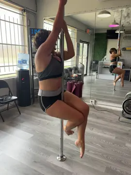 Pole dancing is hard work 
