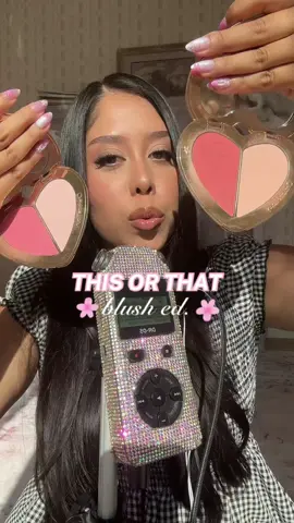 ASMR This or That - Blush Edition💖 Inspired by the loveliest @Mumandmeasmr (pls go follow them!🥰) #asmrtascam #asmrthisorthat #thisorthat #asmrmakeup #tascamasmr #blushes #asmrbeauty @dasique @dasique_usa @Armani beauty @Flower Knows Makeup @Charlotte Tilbury @LAWLESS Beauty 
