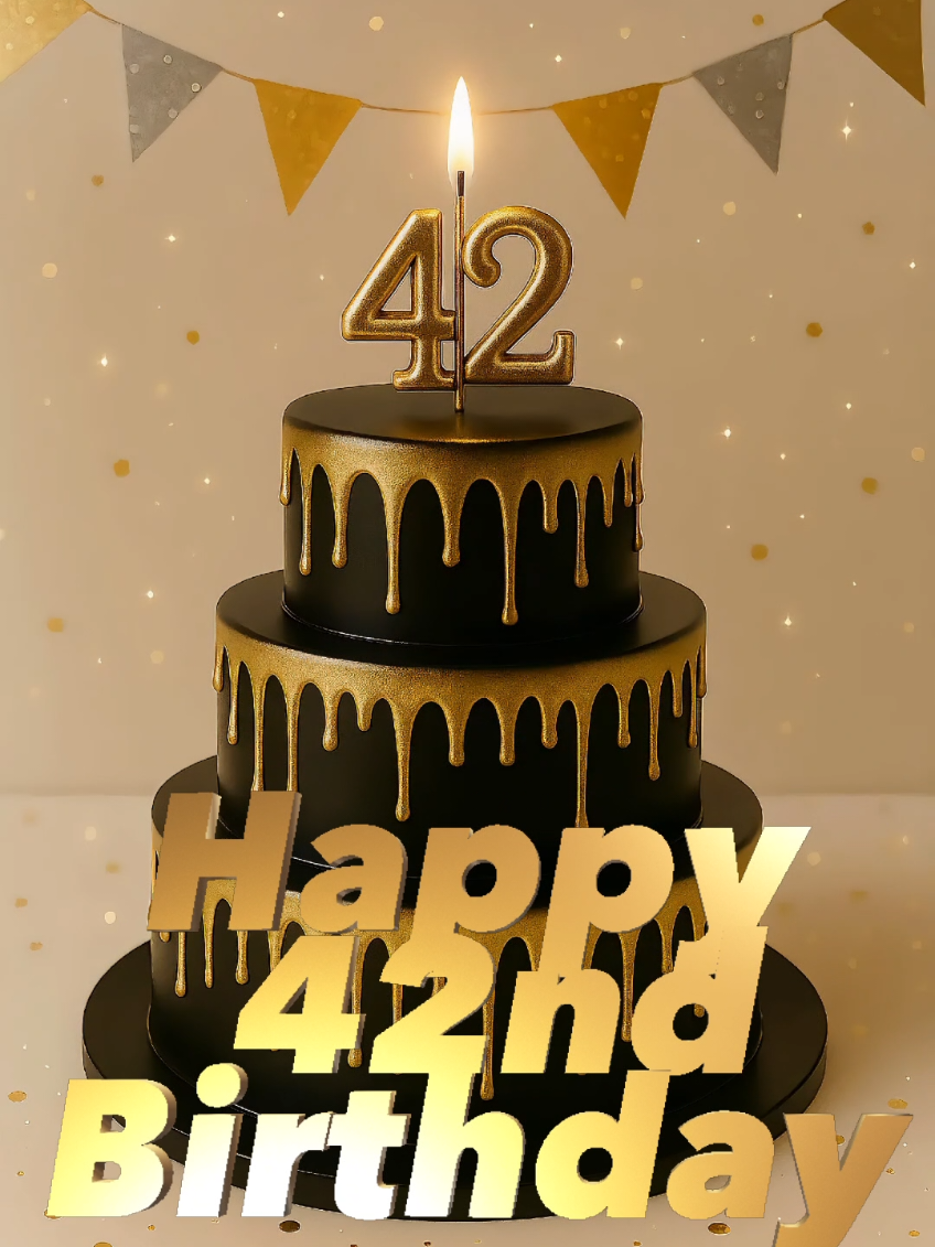 #42 #42ndbirthday #42day #happybirthday #birthday #bday #birthdaycake #greetingcard #ecard #digitalcard #Birthdayvideo #birthdayvibes #celebrate #birthdaytiktok #birthdaymessage #birthdaywishes #timetomakememories 