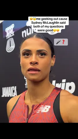“that’s a great question” IS IT RLLY OMG AHHHH (my genuine reaction) #Running #sydneymclaughlin #track #grandslam #interview @Sydney McLaughlin-Levrone 