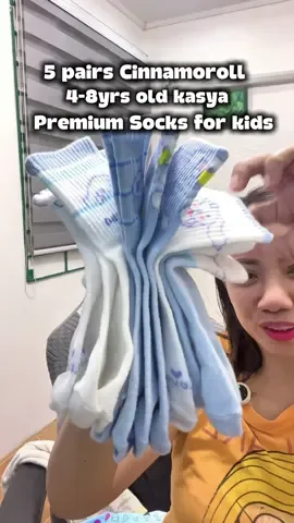 5 pairs premium Cinnamoroll socks for kids 4-8 yrs old.#cinnamoroll #socks #socksforkids #backtoschool 