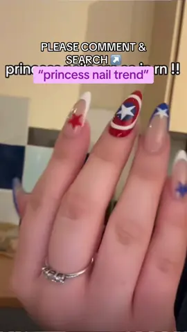 i am going to stick w my cap nails #foryoupage #fyp #viral_video #marvel #marvelstudios #marvelfan #mcu #marveltok #marvelnails #nails #nailinspo 