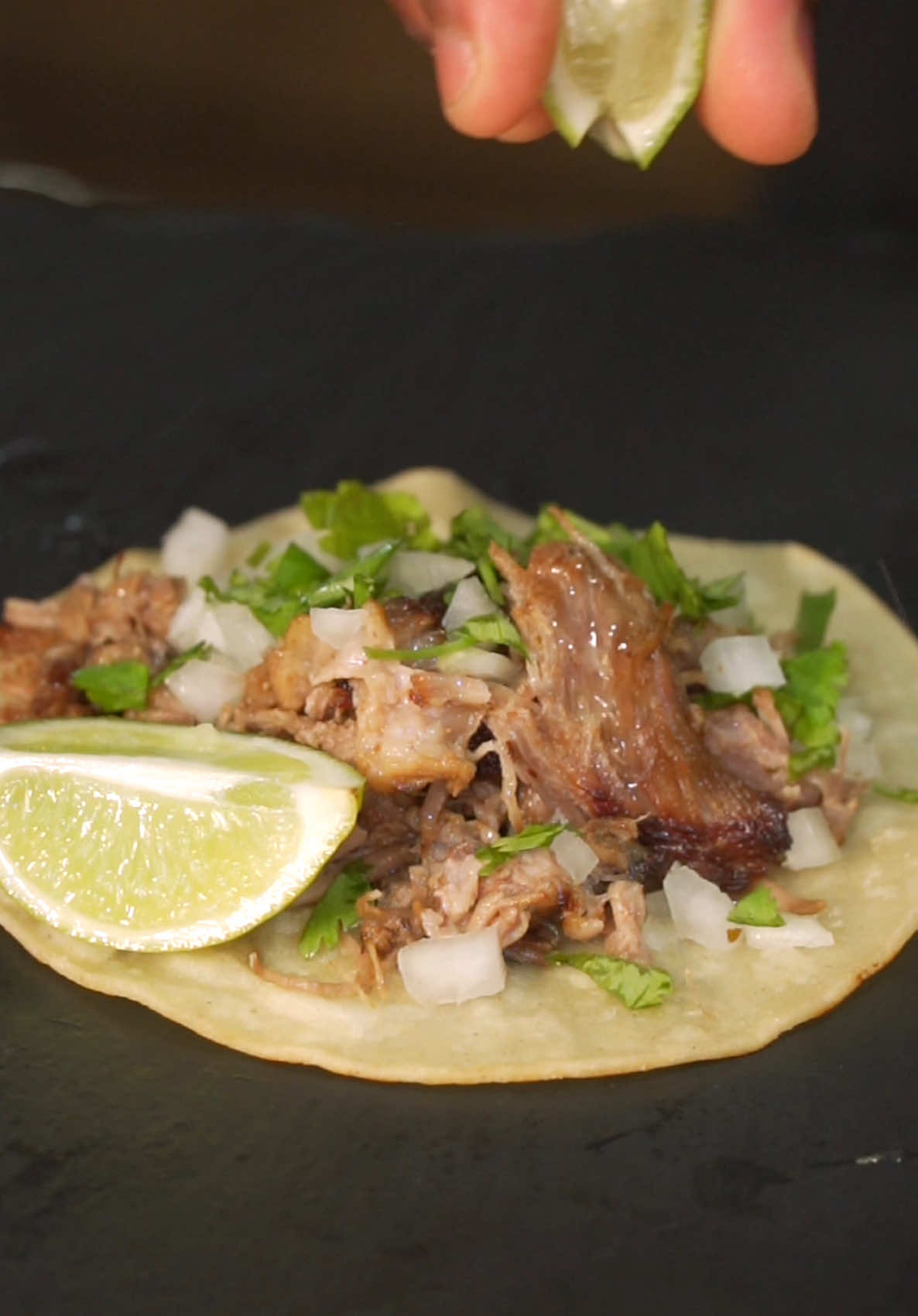 Instant Pot Pork Carnitas  Ingredients -  Pressure Cook for 30-35 minutes  Crock Pot/Dutch oven : Low 10-12Hr (Until Tender but holds Structure) • 8lb pork shoulder  Olive oil  2 tbsp Garlic powder 2 Tbsp Onion Powder 1 Tbsp Cumin  1 Tbsp Mexican oregano Pinch Coarse Salt 1 Tbsp Coarse Black pepper ———- 1 Lb Lard 1 Bottle Mexican coke 12 fl oz 1 Large white onion 6 cloves garlic  2 bay leaves  2 sprigs thyme  1 sprigs rosemary  1 large orange  ——— Garnish  Cilantro Onions Avocado Salsa Lime ———————- #thatsavagekitchen #tacos #tacotuesday #cooking #mexicanfood #Foodie #pork #carnitas #taco  ——————— https://www.thatsavagekitchen.recipes/@thatsavagekitchen/carnitas-tacos-(pressure-cooker-pulled-pork)