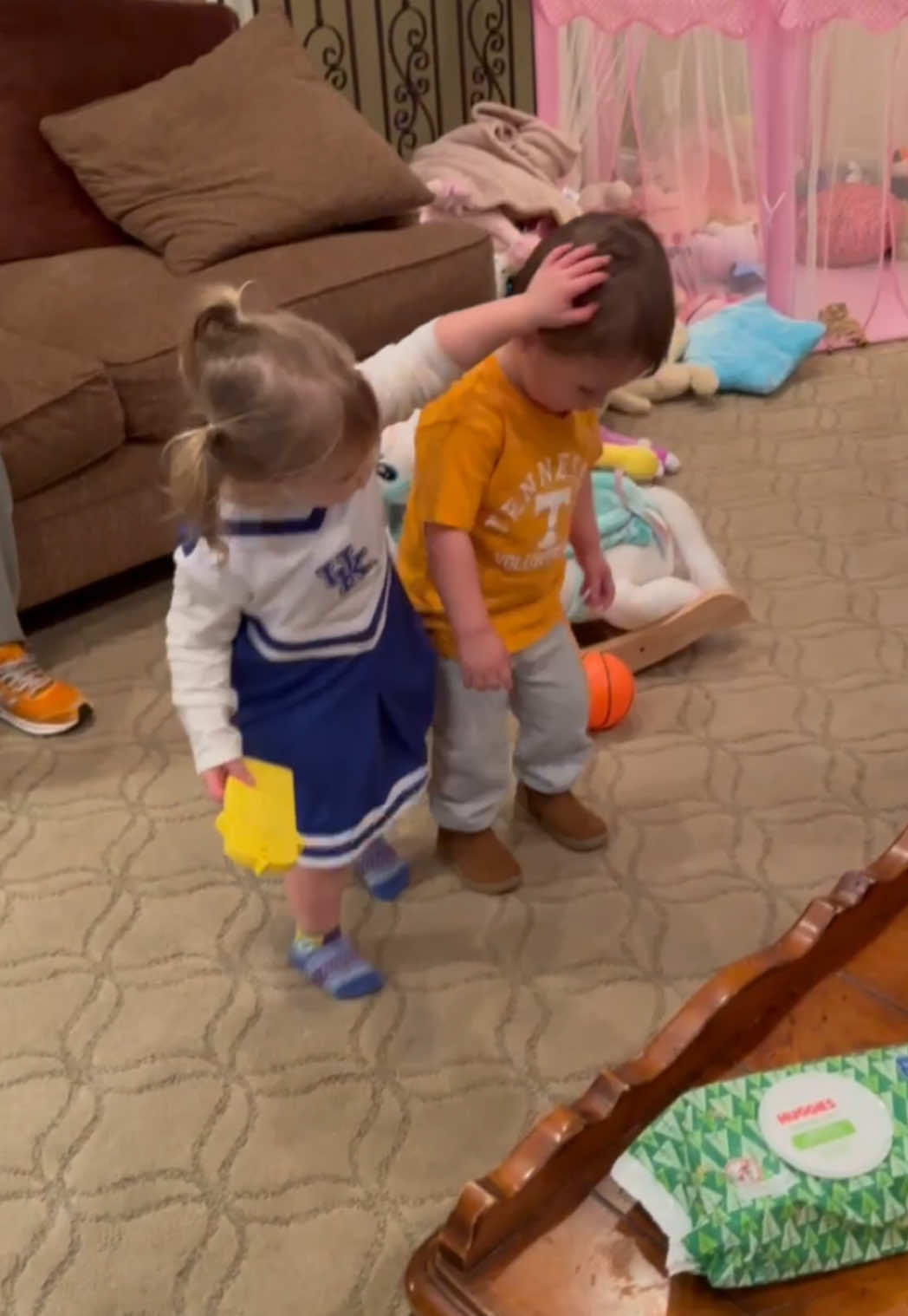 Pretty much twins 💙💗#babiesoftiktok #toddlertok #fyp #viral #babytok 