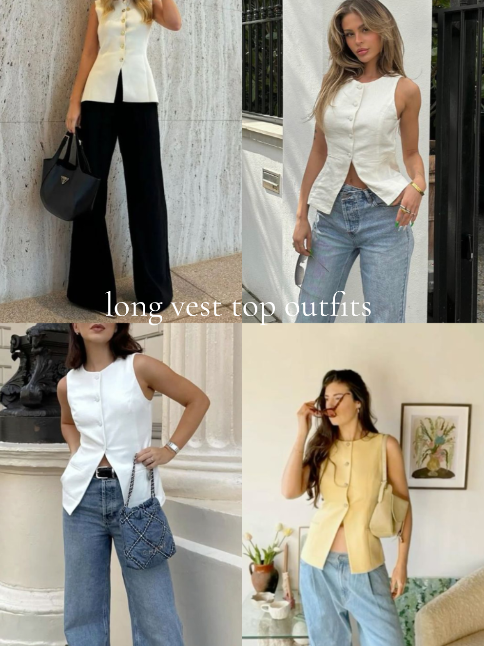 Long vest coat top fashion style outfits. #foryoupage #creatorsearchinsights #pinterestoutfit #longcoat 