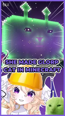 I built a glorp cat in Minecraft, and it looked traumatized 😅  ~~~~~ #Minecraft #glorp #vtuber #vtuberclips #clip