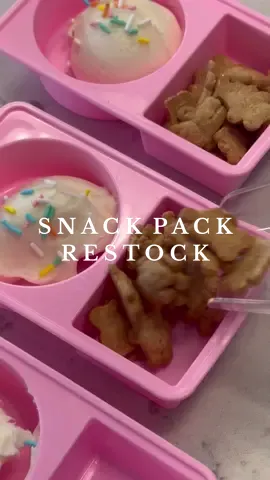 Snack pack restock ! 🧀🍎🍰🧸 These reusable snack containers are a must for on the go or kids lunches! 🥰 #restock #asmr #asmrsounds #snackpack #snack #healthysnacks #restocked #organizedhome #organized #mealprep 