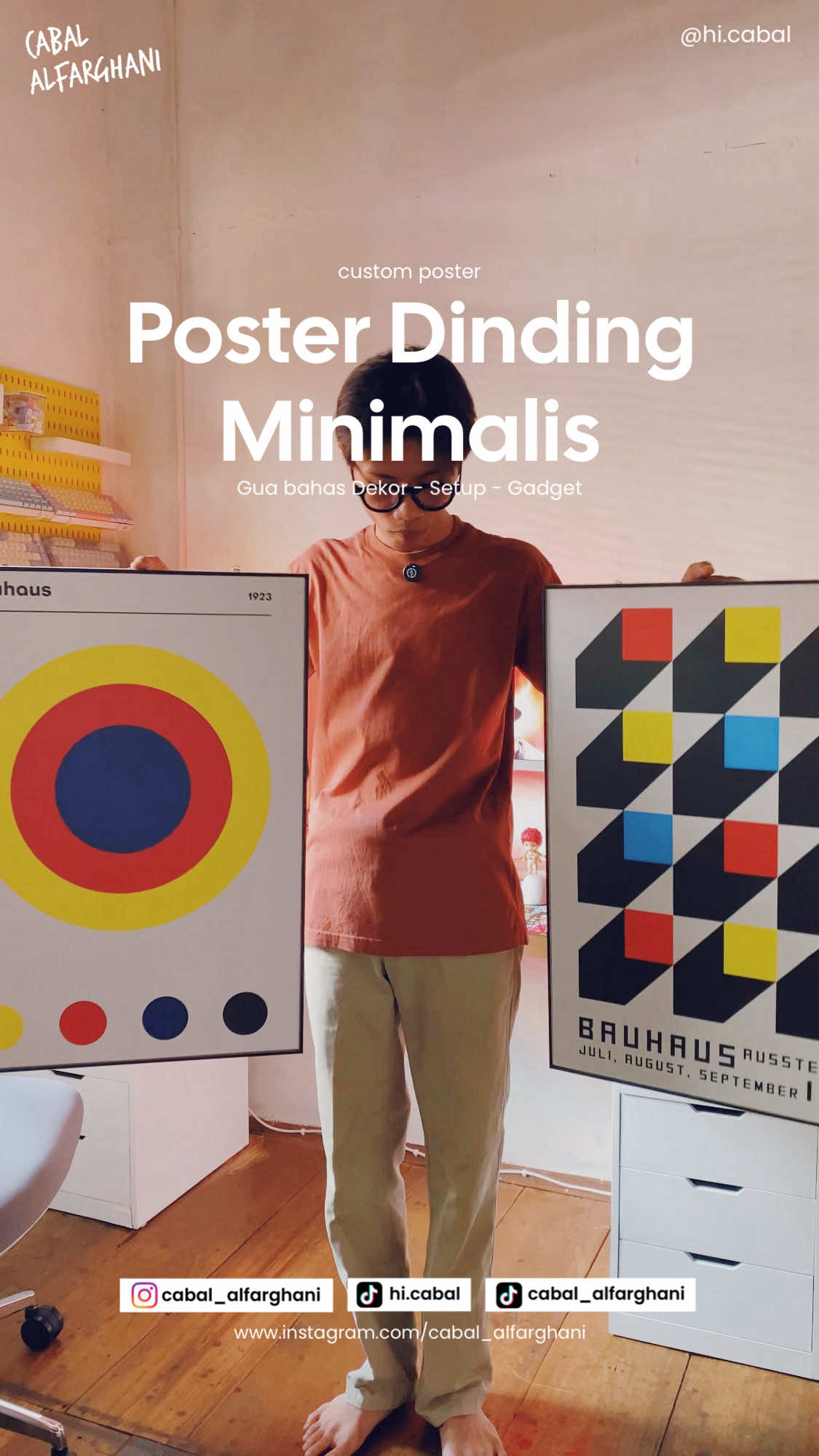 Poster dinding custom gw ambil yang 20R 👏🏻 kalo kalian cari di keranjang ada juga poster ukuran lain gas buruan check out posternya gaes ‼️ #posterdinding #posterdesign #poster #customposter #bauhaus #minimalis 