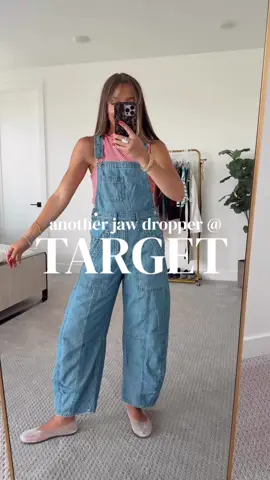 LINK IN BIO✨  These are unreal!  #target #targethaul #targetfinds #targetfashion #barreljeans #overalls #overallsoutfits #summerstyle #SummerFashion 