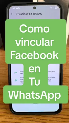 Cómo vincular tu Facebook en WhatsApp #tips #android #smartphone #iphone #estados #whatsappstatus #technology 