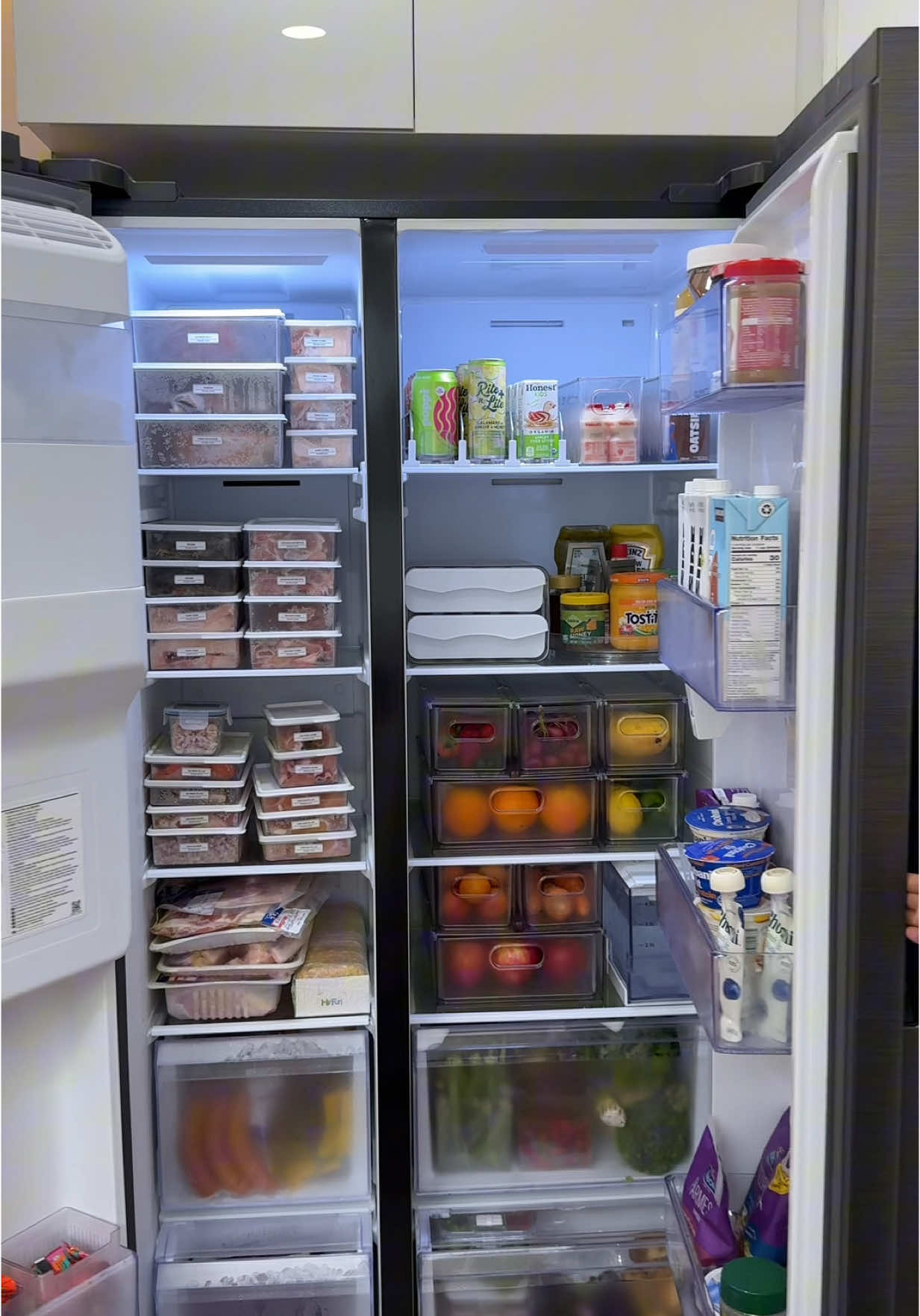 Organize our freezer with me🤍