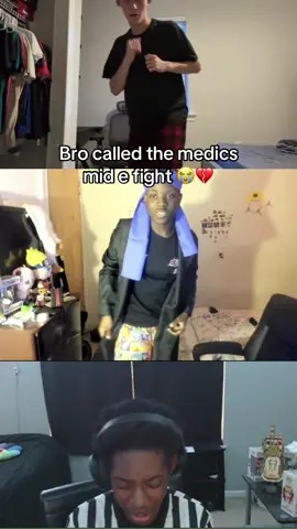 REF HES DOWN 😭 #fyp #foryoupage #streamer #funny #fight 