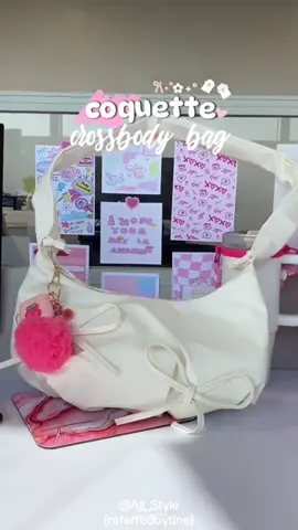 Ang cutieee ng coquette bag ko😊🫶🏻 #bagrecommendation #kilibagrecos #bag #referredbytine 