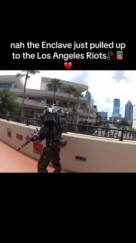I heard the brotherhood of steel is there too #fyp #foryoupage #lariots #fallout #enclave #riots #2023 